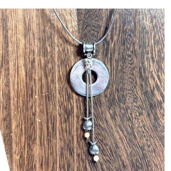 Vintage Sterling Silver Pisces Pendant Necklace Fish Charms Signed 16" Chain - Picture 1 of 9